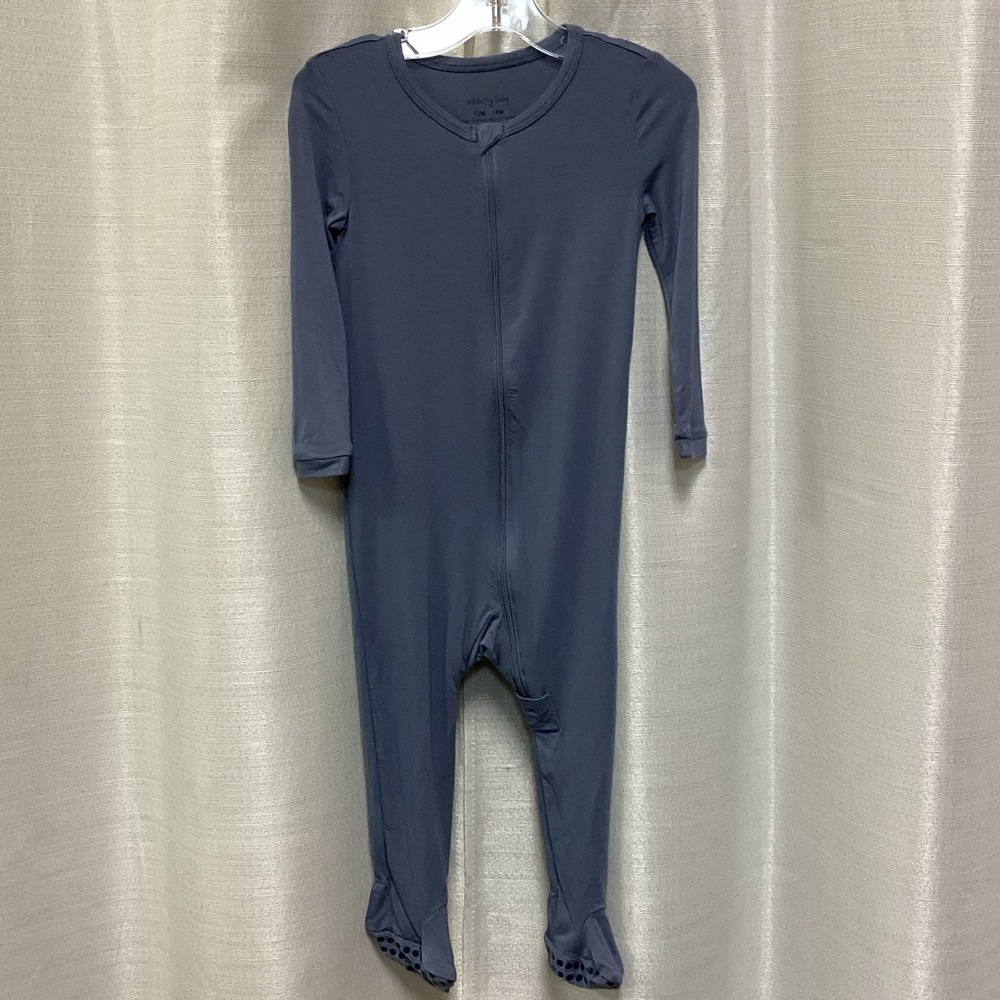 Cozy Charcoal Kids Footie Pajamas
